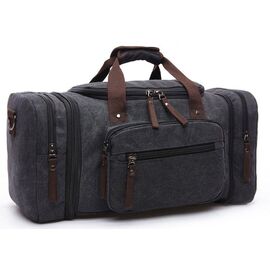 Придбати - Дорожня сумка текстильна Vintage 20080 Чорна, image , характеристики, відгуки