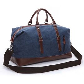 Придбати Дорожня сумка текстильна велика Vintage 20083 Синя, image , характеристики, відгуки