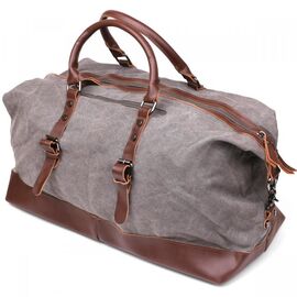 Придбати - Дорожня сумка текстильна велика Vintage 20165 Сіра, image , характеристики, відгуки