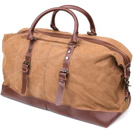 Купить -  Дорожная сумка текстильная большая Vintage 20168 Песочная, фото , характеристики, отзывы