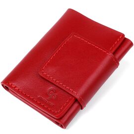 Строгое портмоне женское из гладкой кожи GRANDE PELLE 11153 Красное, Красный, фото 