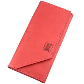 Купить - Кожаный горизонтальный клатч из итальянской кожи GRANDE PELLE 11216 Красный, Красный, фото , характеристики, отзывы