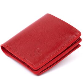 Купити Вертикальне глянсове портмоне з накладною монетницьою GRANDE PELLE 11331 Червоне, image , характеристики, відгуки