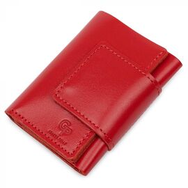 Купить - Компактное женское портмоне в три сложения GRANDE PELLE 11549 Красный, фото , характеристики, отзывы