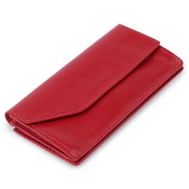 Купить Кожаное вместительно женское портмоне GRANDE PELLE 11550 Красный, фото , характеристики, отзывы