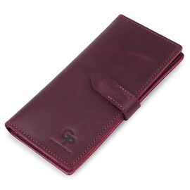 Купить - Кожаное женское матовое портмоне GRANDE PELLE 11561 Бордовый, фото , характеристики, отзывы
