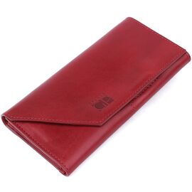 Купить - Отменный кожаный женский кошелек Grande Pelle 11576 Бордовый, фото , характеристики, отзывы