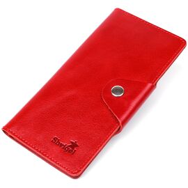 Купить - Бумажник женский вертикальный из кожи алькор на кнопках SHVIGEL 16172 Красный, Красный, фото , характеристики, отзывы