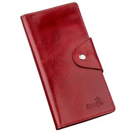 Купить - Бумажник женский вертикальный на двух кнопках SHVIGEL 16176 Красный, Красный, фото , характеристики, отзывы