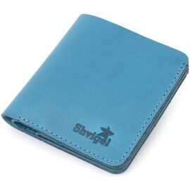 Купить - Кожаное винтажное портмоне Shvigel 16605 Синий, фото , характеристики, отзывы