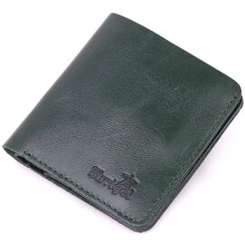 Купить - Кожаное практичное портмоне Shvigel 16608 Зеленый, фото , характеристики, отзывы