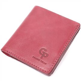 Купить Компактное портмоне из натуральной кожи GRANDE PELLE 16798 Бордовый, фото , характеристики, отзывы