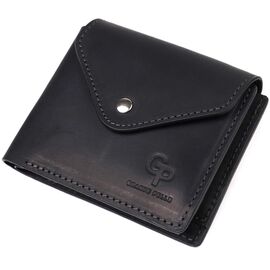 Придбати Стильний гаманець із монетницею всередині із натуральної шкіри GRANDE PELLE 16802 Чорний, image , характеристики, відгуки