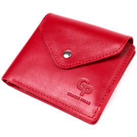 Купить - Женский кошелек с монетницей из глянцевой натуральной кожи GRANDE PELLE 16808 Красный, фото , характеристики, отзывы
