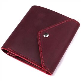 Купить - Стильный кошелек для женщин из матовой натуральной кожи GRANDE PELLE 16812 Бордовый, фото , характеристики, отзывы