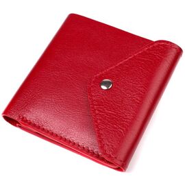 Купить - Яркий женский кошелек из глянцевой натуральной кожи GRANDE PELLE 16815 Красный, фото , характеристики, отзывы