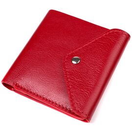 Купити Яркий женский кошелек из глянцевой натуральной кожи GRANDE PELLE 16815 Красный, image , характеристики, відгуки