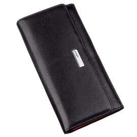 Придбати - Жіночий шкіряний горизонтальний гаманець KARYA 17378 Чорний, image , характеристики, відгуки
