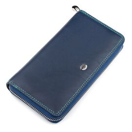 Купить - Кошелек женский ST Leather 18375 (SB71) на молнии Синий, Синий, фото , характеристики, отзывы