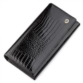 Купить Кошелек женский ST Leather 18390 (S2001A) из лакированной кожи Черный, Черный, фото , характеристики, отзывы