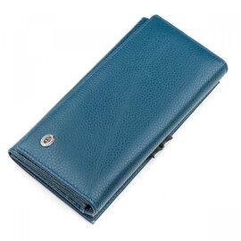 Купить - Кошелек женский ST Leather 18402 (ST1518) яркий Голубой, Голубой, фото , характеристики, отзывы