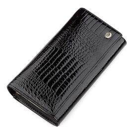 Купить Кошелек женский ST Leather 18426 (S6001A) кожаный Черный, Черный, фото , характеристики, отзывы