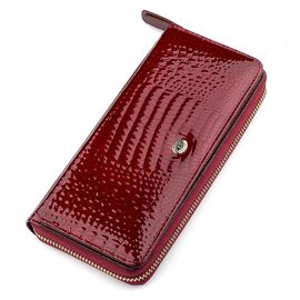 Купить - Кошелек женский ST Leather 18434 (S7001A) на молнии Бордовый, Бордовый, фото , характеристики, отзывы