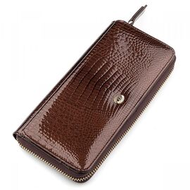 Купить Кошелек женский ST Leather 18438 (S7001A) многофункциональный Коричневый, Коричневый, фото , характеристики, отзывы