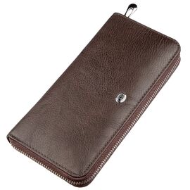 Купить - Вертикальный женский кошелек ST Leather 18860 Коричневый, Коричневый, фото , характеристики, отзывы