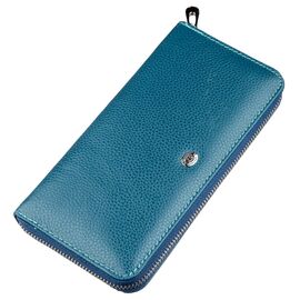 Придбати - Жіночий клатч-візитниця ST Leather 18861 Блакитний, image , характеристики, відгуки