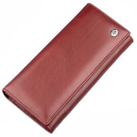 Купить - Вместительный женский кошелек ST Leather 18877 Темно-красный, фото , характеристики, отзывы