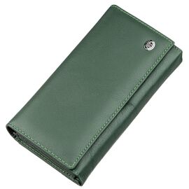 Придбати Шкіряний гаманець з монетницьою ST Leather 18879 Зелений, image , характеристики, відгуки