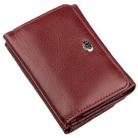Придбати - Компактный женский бумажник на кнопке ST Leather 18885 Темно-красный, image , характеристики, відгуки