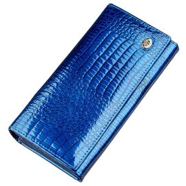 Купить - Женский лаковый кошелек ST Leather 18901 Синий, Синий, фото , характеристики, отзывы