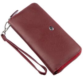 Купить Универсальный клатч-кошелек для женщин ST Leather 18935 Темно-красный, Темно-красный, фото , характеристики, отзывы