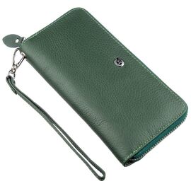 Купить Женский клатч-кошелек на молнии ST Leather 18936 Зеленый, Зеленый, фото , характеристики, отзывы