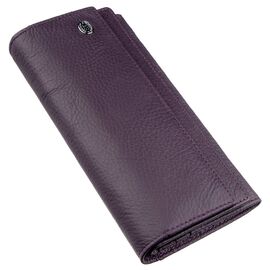 Купить Женский кошелек с визитницей на кнопке ST Leather 18950 Фиолетовый, Фиолетовый, фото , характеристики, отзывы
