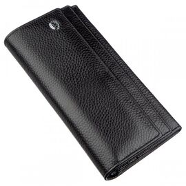 Купить Универсальный кошелек-визитница ST Leather 18951 Черный, Черный, фото , характеристики, отзывы