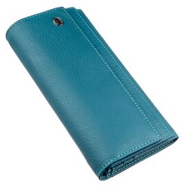 Купить - Женский кошелек с визитницей и монетницей ST Leather 18953 Голубой, Голубой, фото , характеристики, отзывы