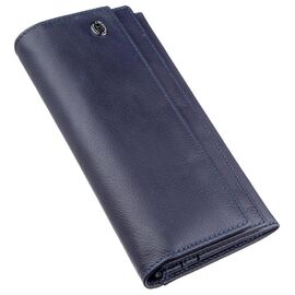 Купить Практичный кошелек с визитницей на кнопке ST Leather 18955 Синий, Синий, фото , характеристики, отзывы