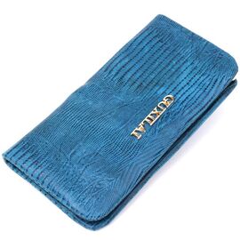 Купить - Кошелек женский кожаный с тиснением Guxilai 18966 Синий, Синий, фото , характеристики, отзывы