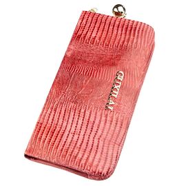 Купить - Кошелек женский кожаный с тиснением Guxilai 18967 Красный, Красный, фото , характеристики, отзывы