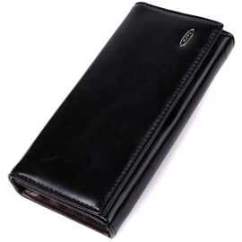 Придбати Горизонтальний жіночий гаманець із якісної екошкіри KIVI 19087 Чорний, image , характеристики, відгуки