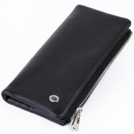 Купить Вертикальный кошелек на кнопке женский ST Leather 19200 Черный, фото , характеристики, отзывы