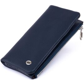 Купить Вертикальный кошелек на кнопке женский ST Leather 19203 Темно-синий, фото , характеристики, отзывы