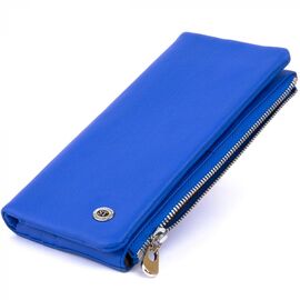 Купить Вертикальный кошелек на кнопке унисекс ST Leather 19205 Синий, фото , характеристики, отзывы