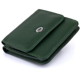Придбати Маленький гаманець на кнопці жіночий ST Leather 19233 Зелений, image , характеристики, відгуки