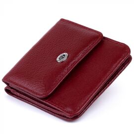 Придбати Маленький гаманець на кнопці жіночий ST Leather 19236 Бордовий, image , характеристики, відгуки