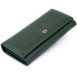 Придбати Гаманець на магнітах з клапаном жіночий ST Leather 19240 Зелений, image , характеристики, відгуки