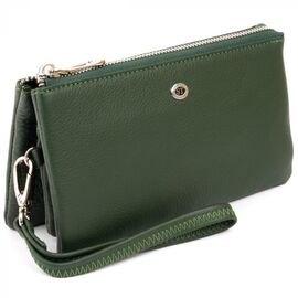 Купить Вместительный клатч из двух частей женский ST Leather 19253 Зеленый, фото , характеристики, отзывы